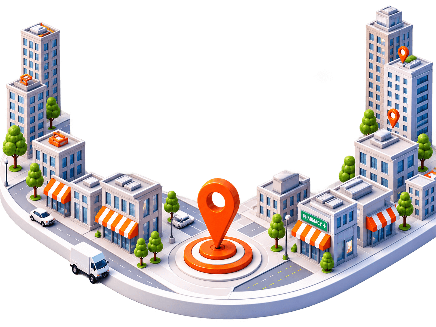 Isometric city marketplace