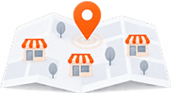Map connecting local markets